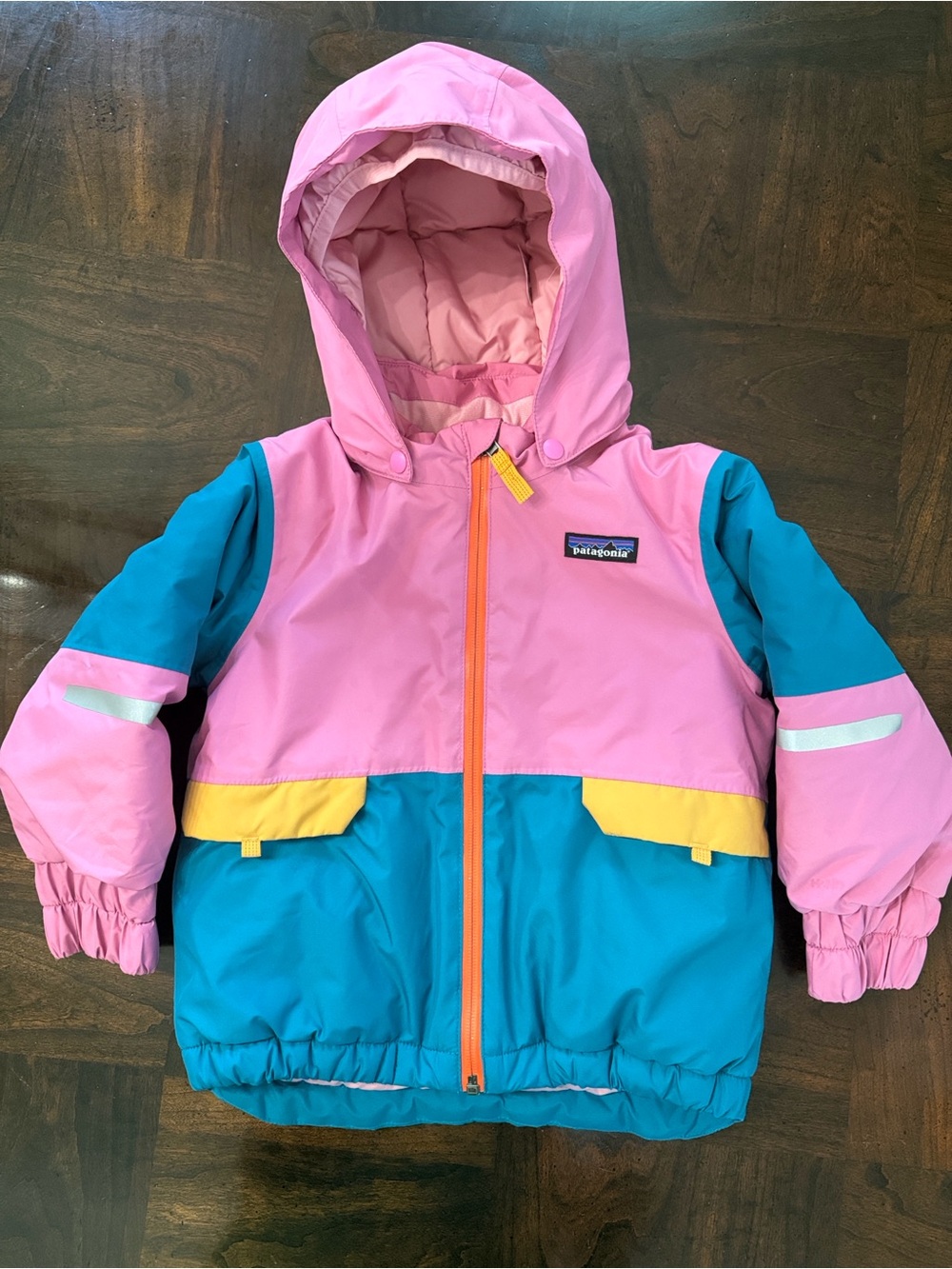Patagonia Snow Pile Hooded Jacket - Pink, Teal